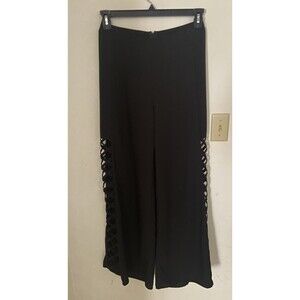Alberto Makali Palazzo Pants Womens Sz S Lattice Wide Leg Casual Minimalist boho